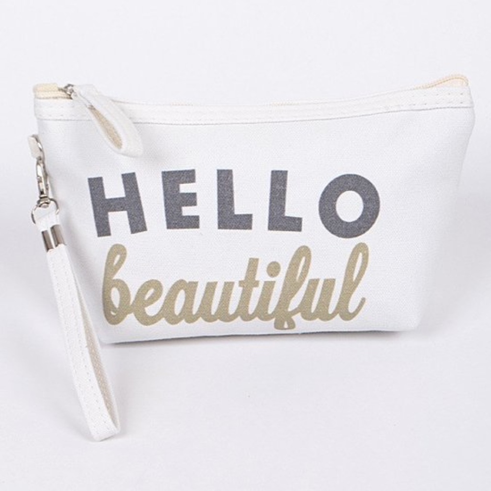 Hello Beautiful make up bag cosmetic bag
